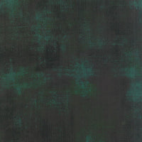 Distressed dark green cotton quilting fabric, Moda Basic Grunge in Christmas Green